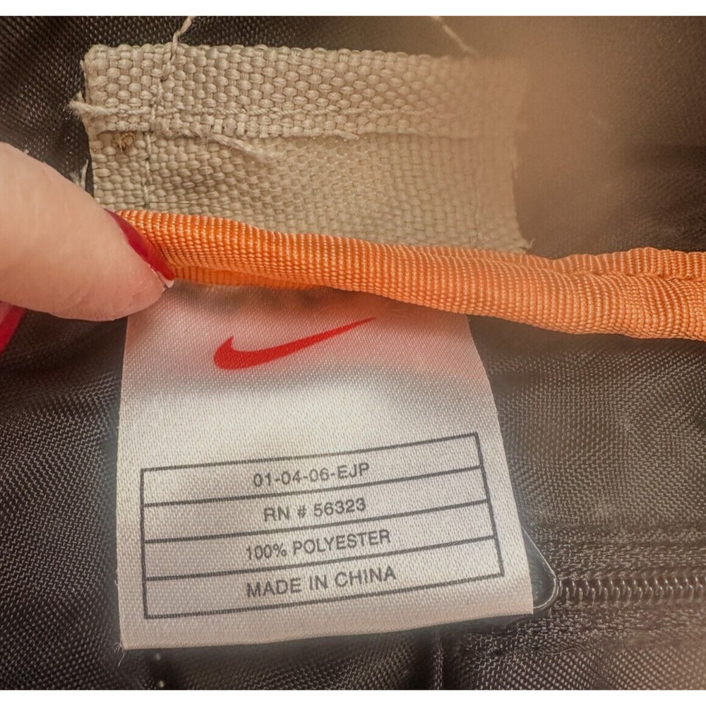 Vintage NIKE Y2K Sling Bag Crossbody RARE Beige Orange - Picture 7 of 10